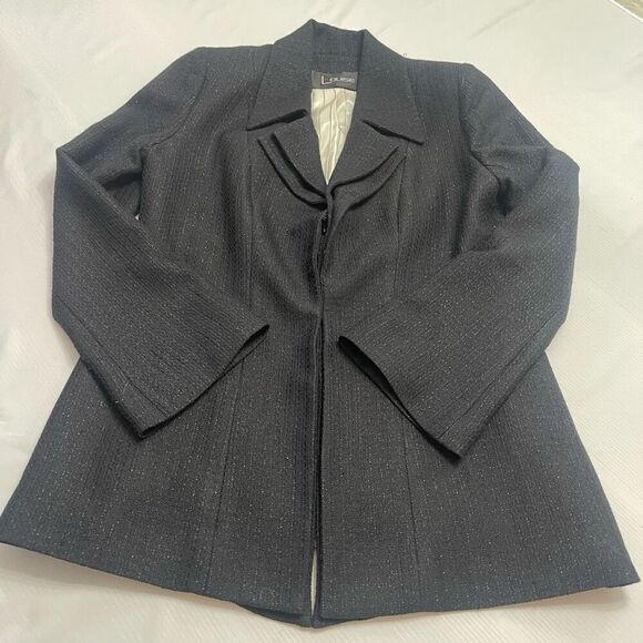 B Louise Women’s Black Wool Blend Pant Suit Pant Set Size 14 - Picture 6 of 14